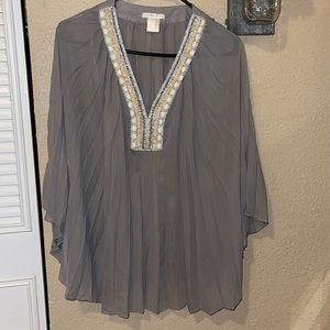 Willow & Clay Beaded Poncho Size XS